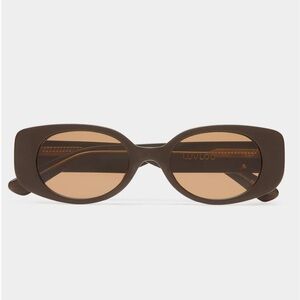 Luv Lou Helena Sunglasses Dark Chocolate with Case